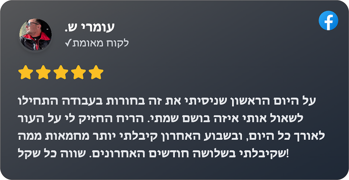 ביקורת של עומרי ש. בפייסבוק